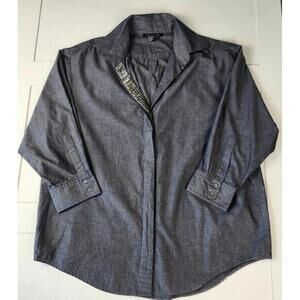 Tracy M Gray Beaded Button Up Shirt sz Medium Y2K